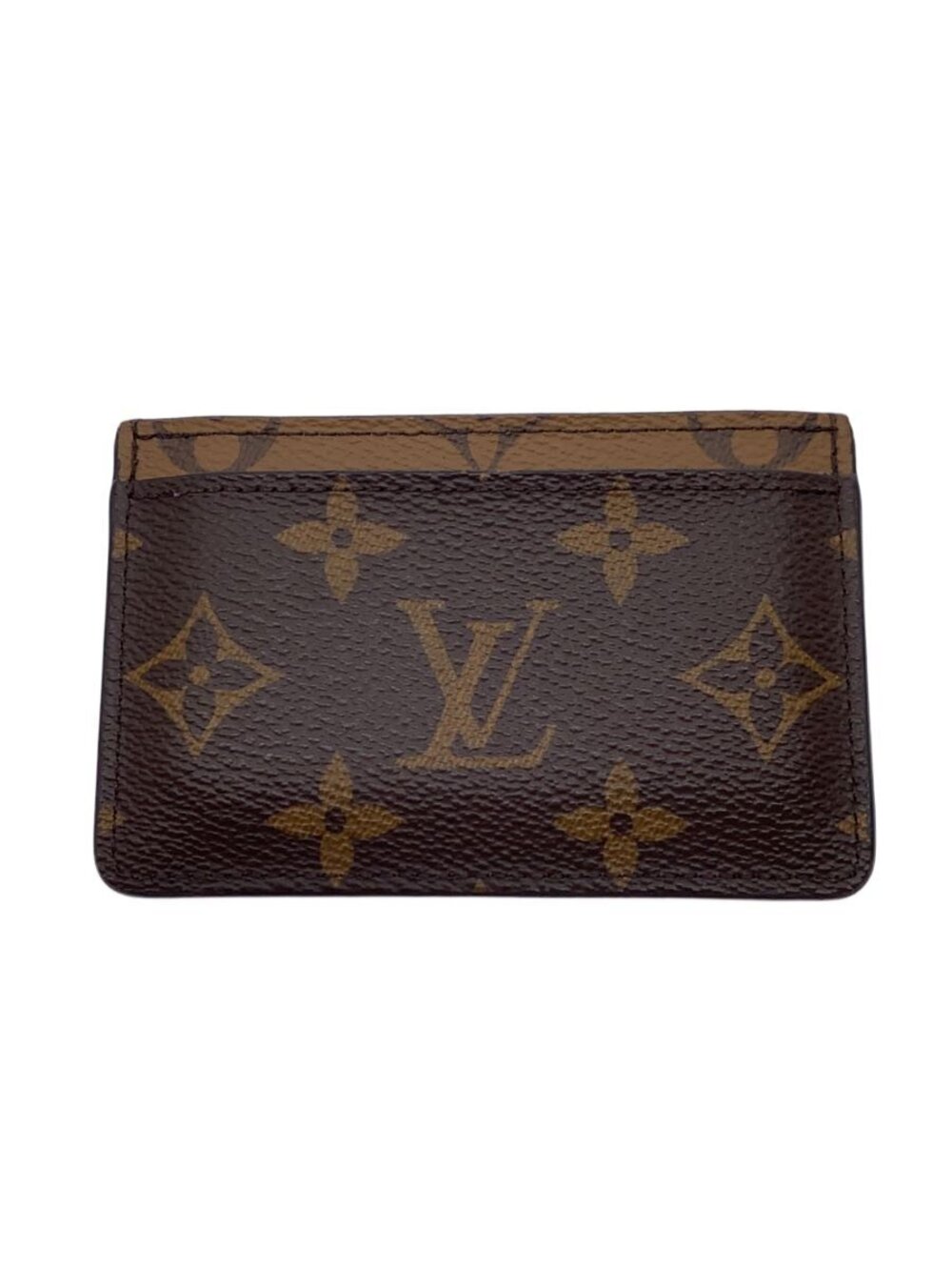 LOUIS VUITTON Porte Wallet Cartes Monogram Reverse Brown All over